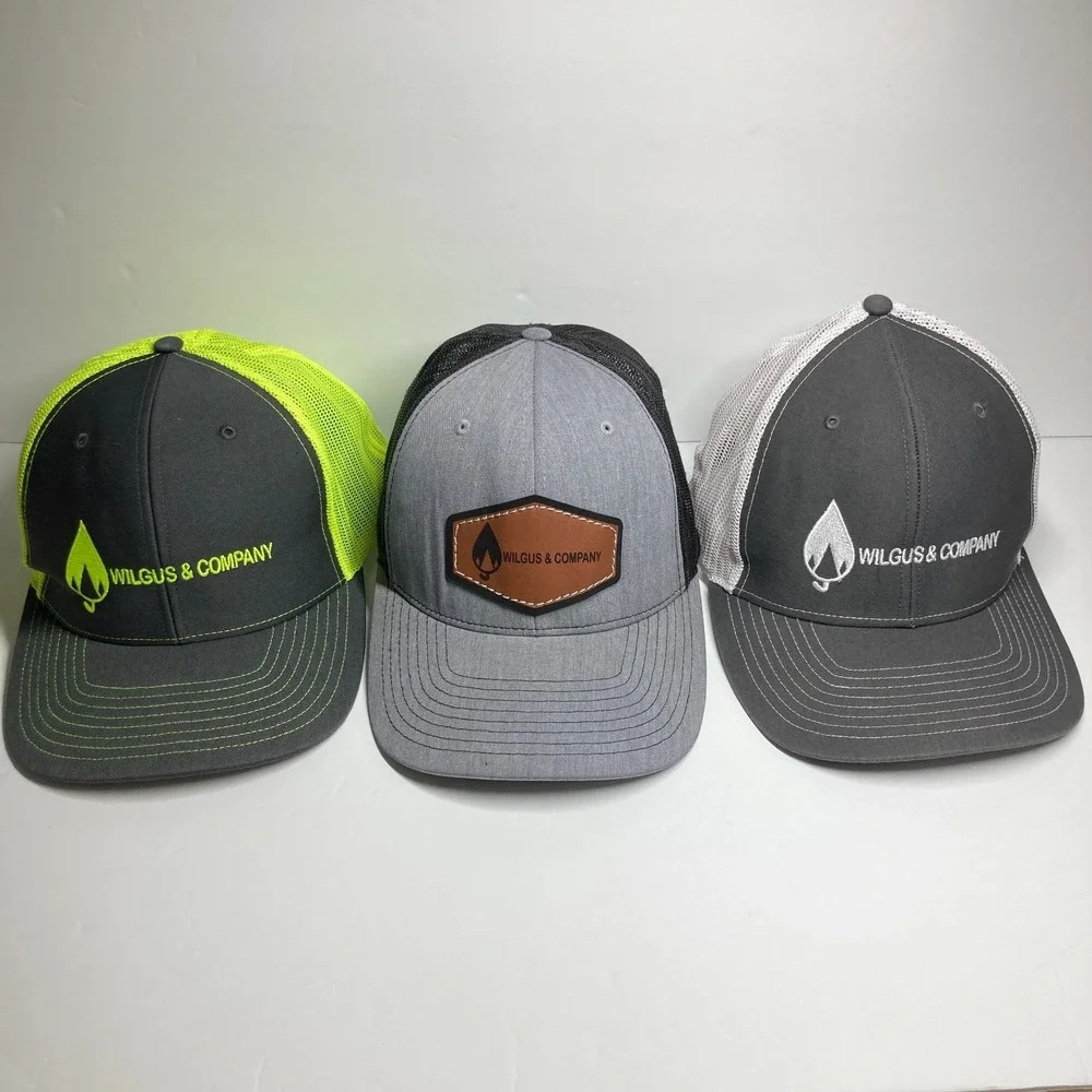 Wilgus & Company‎ Cap Hat Adult Adjustable Mesh Snapback Lot of 3 Cadiz Ohio